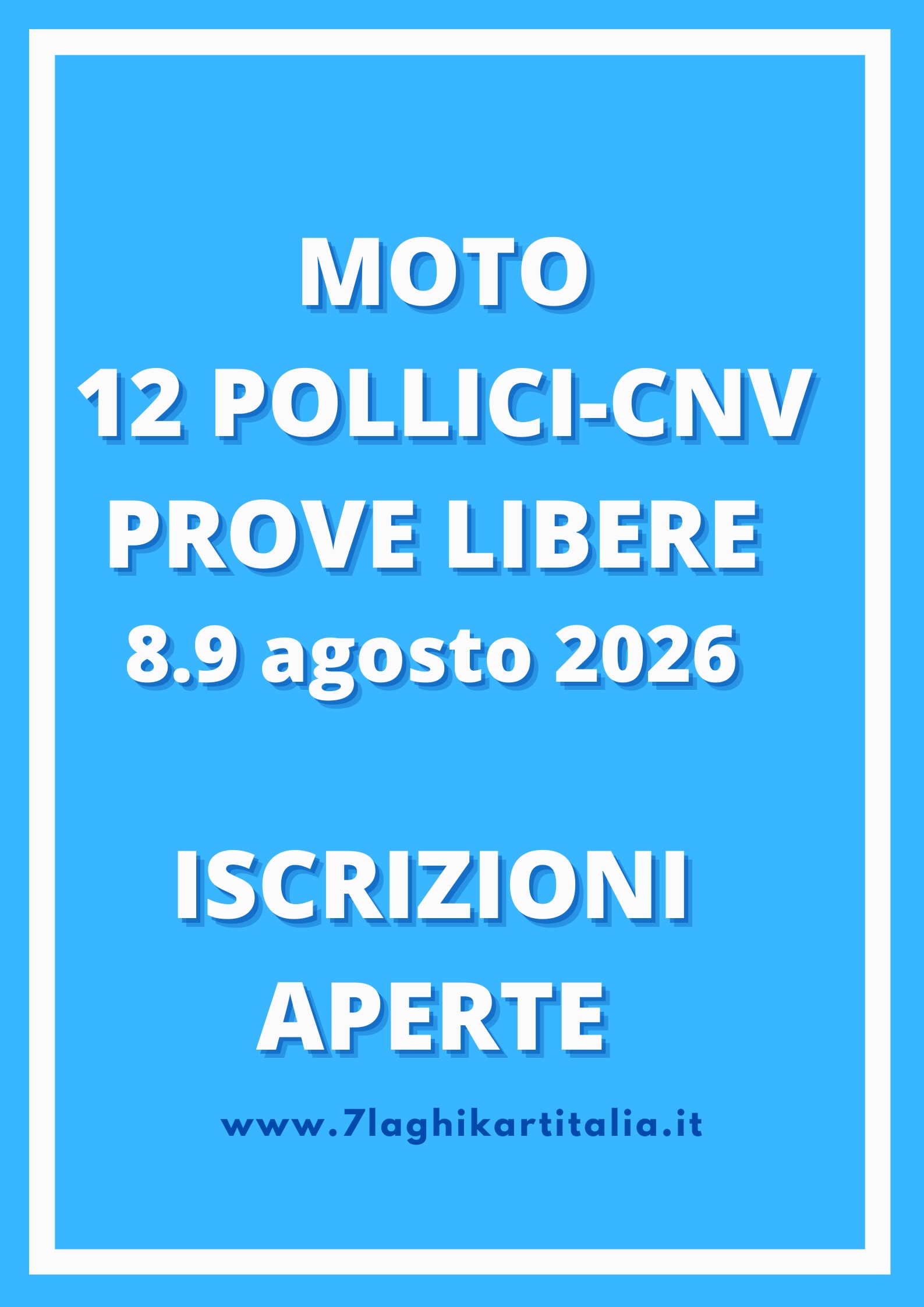 OPEN WEEKEND MOTO 8.9 AGOSTO 2026