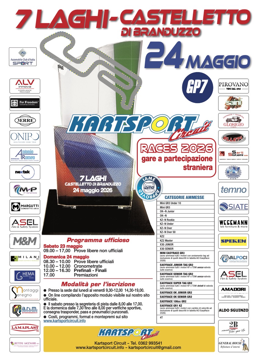 KARTSPORT CIRCUIT GP7 24 MAGGIO 2026